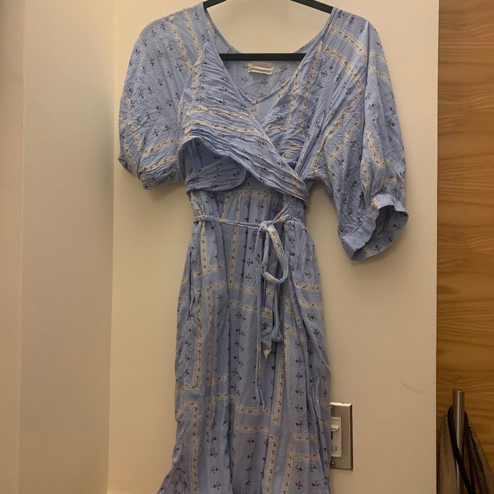 Pretty Blue Urban Outfitters Wrap Around Dress Size: Small